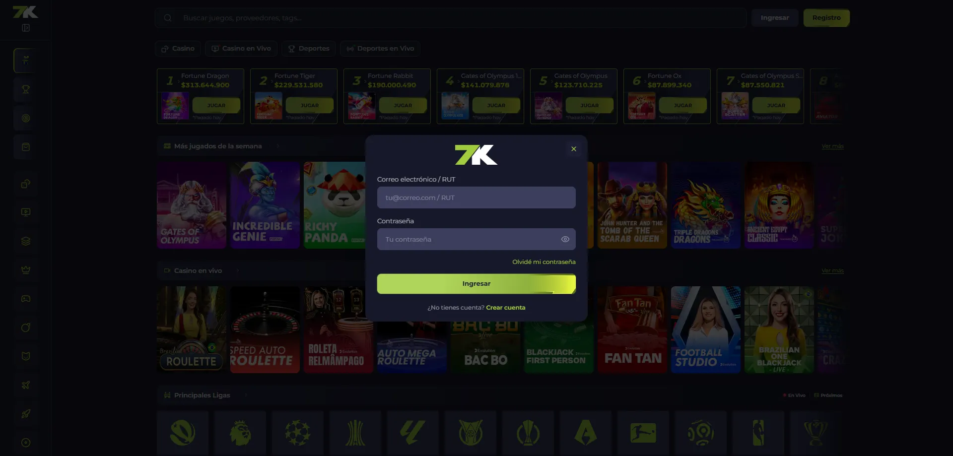 Programa VIP de Bet7k Casino con seis niveles de recompensas