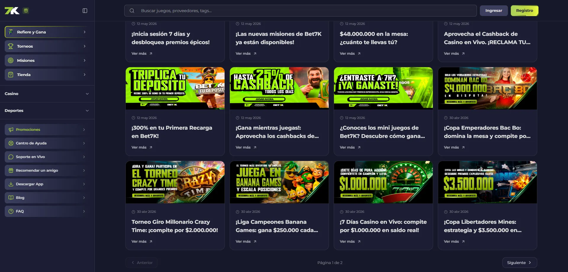Bonos y promociones exclusivas en Bet7k Casino para nuevos jugadores